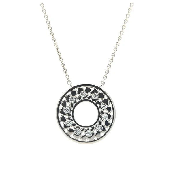 Sterling Silver Rhodium Plated Necklace And Pendant With Cubic Zirconia Harmony Jewellers Grimsby, ON