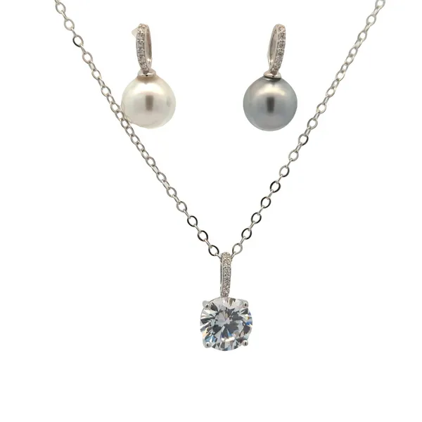 Sterling Silver Cubic Zirconia 16+2