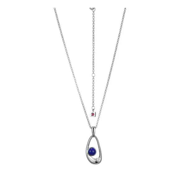 Sterling Silver Geniune Blue Opal ELLE 