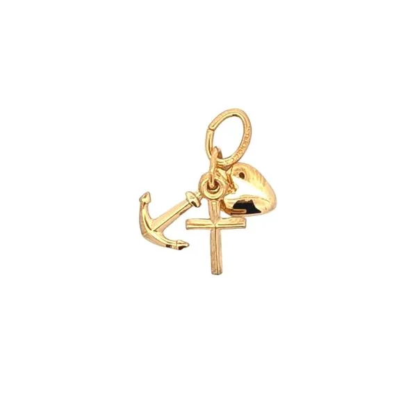 Sterling Silver Gold Plated Faith, Hope and Charity Pendant Harmony Jewellers Grimsby, ON