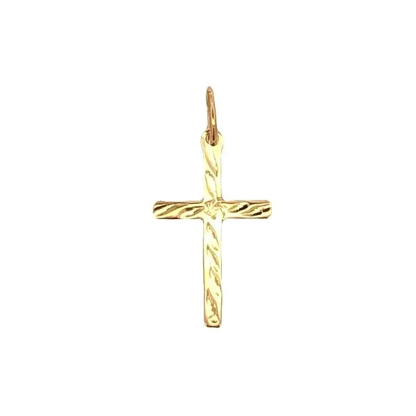 Gold Plated Medium Flared Cross Charm Harmony Jewellers Grimsby, ON