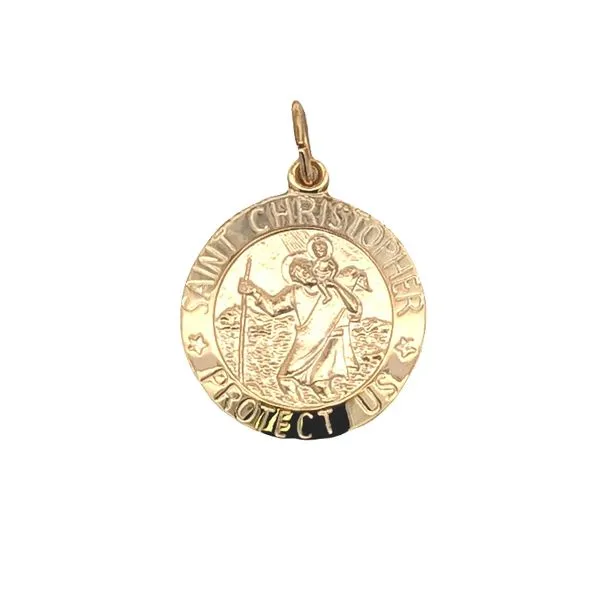 Sterling Silver Gold Plated St. Christopher Medal Harmony Jewellers Grimsby, ON