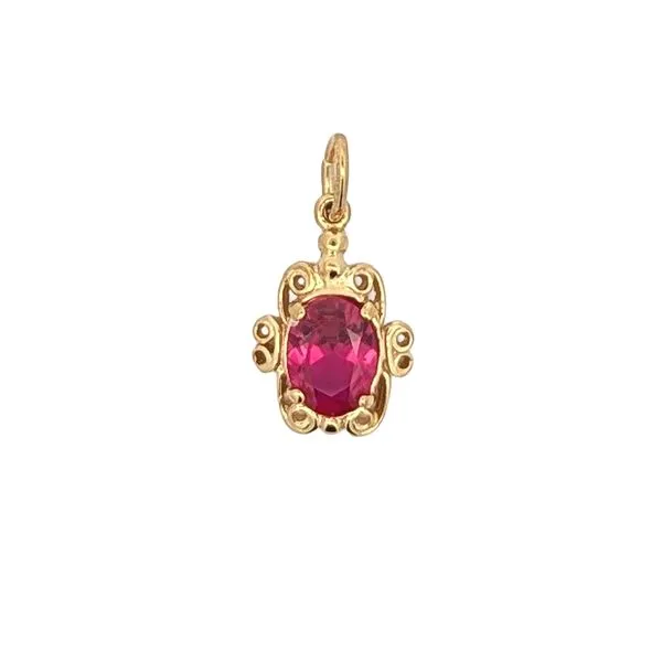 Sterling Silver Gold Plated Filigree July Birthstone Charm Harmony Jewellers Grimsby, ON