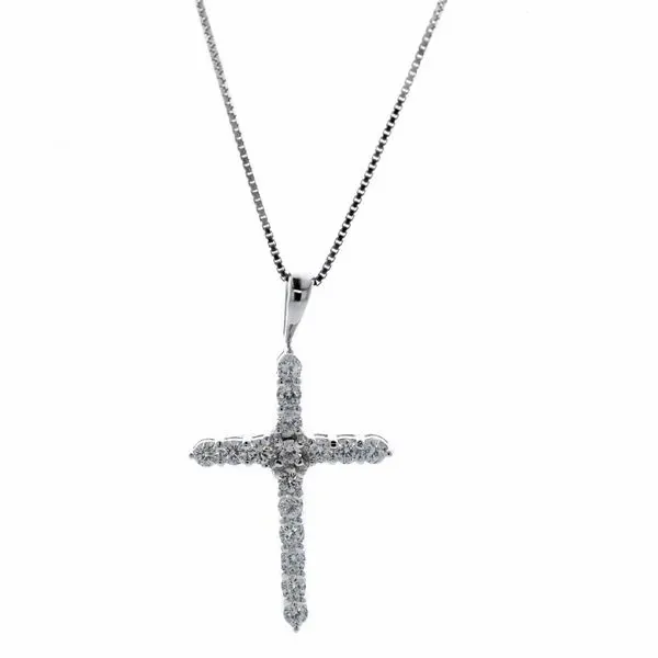 ELLE Sterling Silver CZ Cross 18