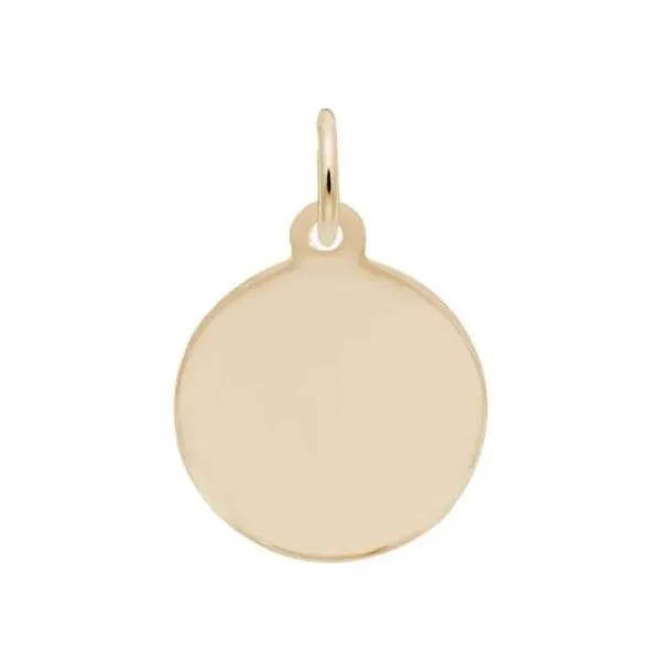 Gold Plated Petite Disc Plain Charm Harmony Jewellers Grimsby, ON