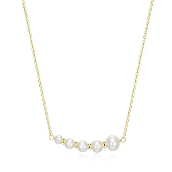 Reign Gold Plated Gradual White Pearl Necklace Harmony Jewellers Grimsby, ON