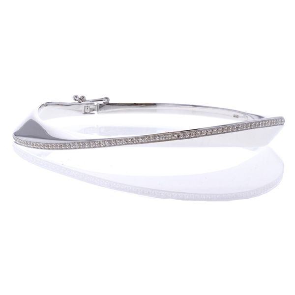 Sterling Silver White Sapphire Bangle Harmony Jewellers Grimsby, ON