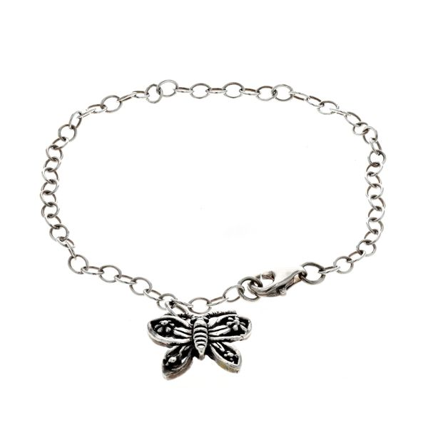 Sterling Silver Bracelet with Butterfly Charm Harmony Jewellers Grimsby, ON