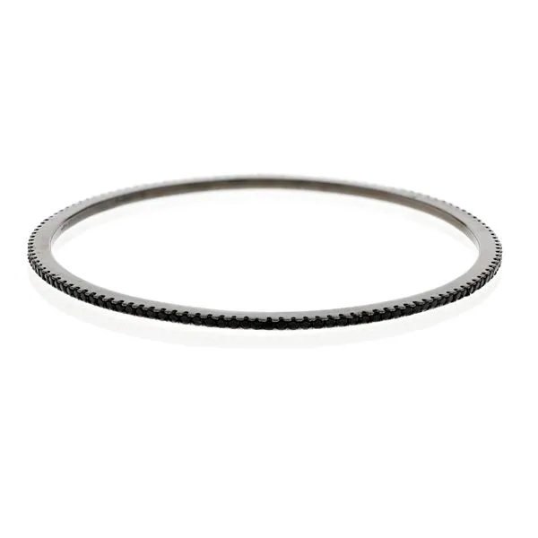 Sterling Silver Miss Mimi Stackable Bangle - Black Harmony Jewellers Grimsby, ON