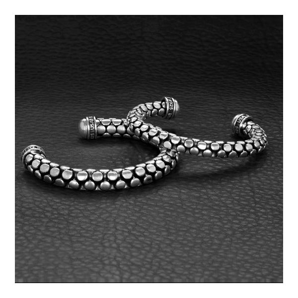 King Baby - Small Silver Snake Skin Cuff - 8.75