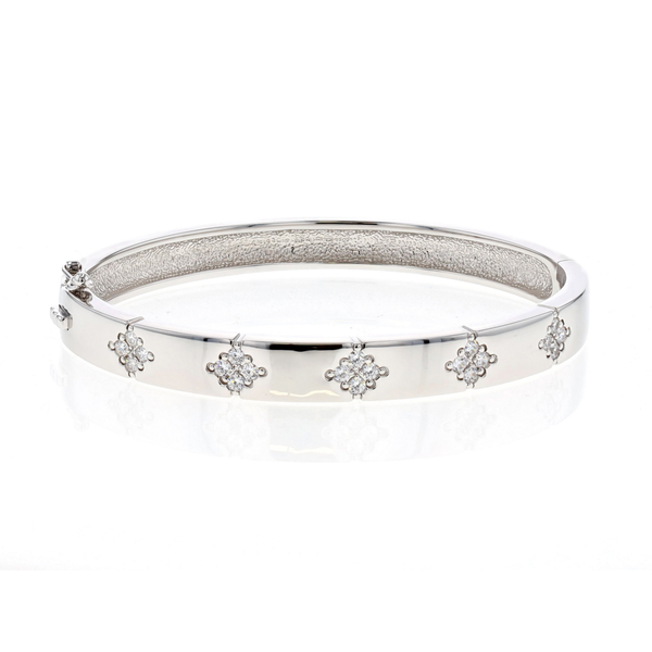 Breuning - Sterling Silver Rhodium Plated CZ Bangle Harmony Jewellers Grimsby, ON