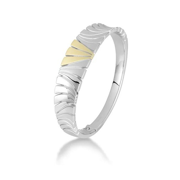 Breuning - Sterling Silver Rhodium and Gold Plated Bangle Harmony Jewellers Grimsby, ON