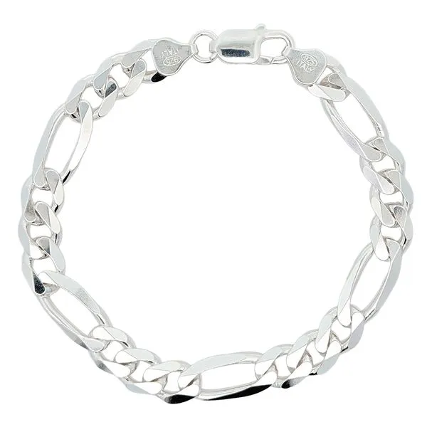 Sterling Silver 8.2mm Figaro 8