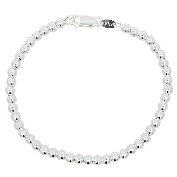Sterling Silver 4mm Bead 7.5