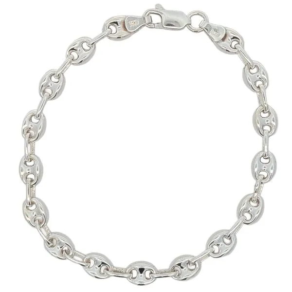 Sterling Silver 6mm Hollow Marine 7.5