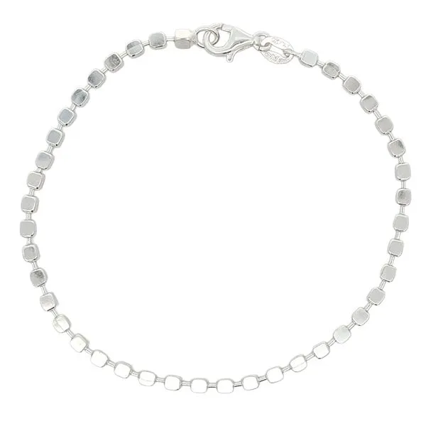 Sterling Silver 2.3mm 4-Sided Diamond Cut 7.5