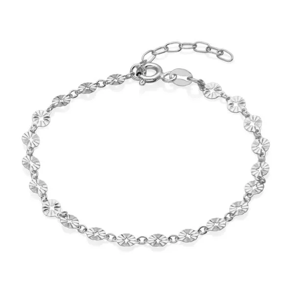 Reign Sterling Silver Circle Bracelet - 6.5+1