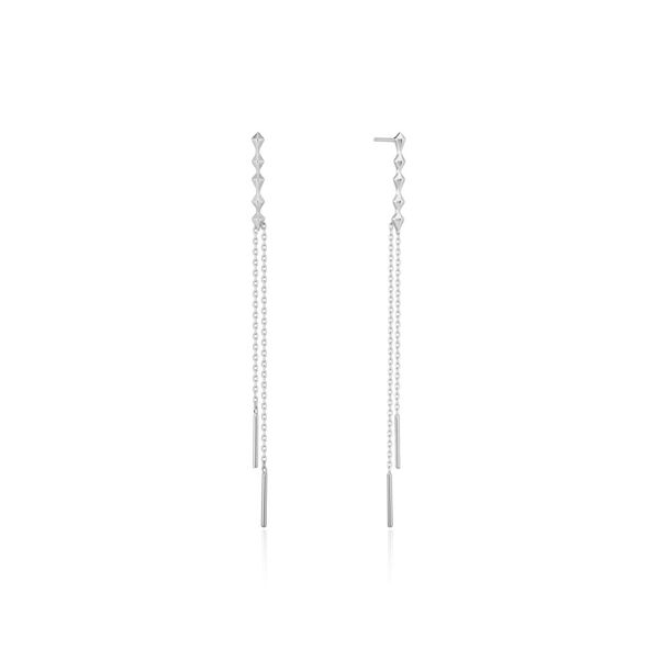 Silver Spike Double Drop Earrings, Silver Harmony Jewellers Grimsby, ON