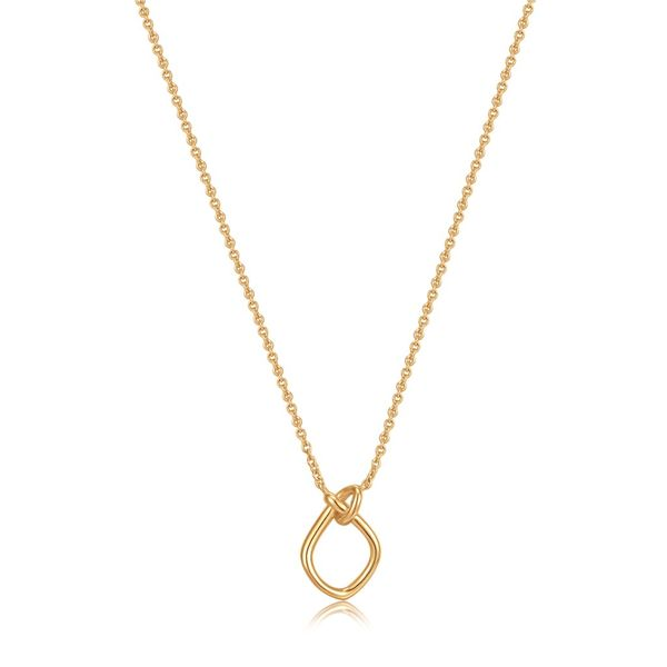 Forget Me Knot Shiny Gold Knot Pendant Necklace Harmony Jewellers Grimsby, ON