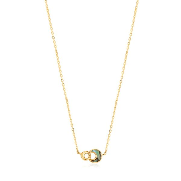 Turning Tides Tidal Abalone Crescent Link Gold Necklace Harmony Jewellers Grimsby, ON