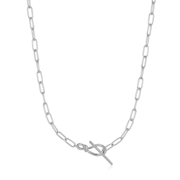 Forget Me Knot Silver Knot T Bar Chain Necklace Harmony Jewellers Grimsby, ON