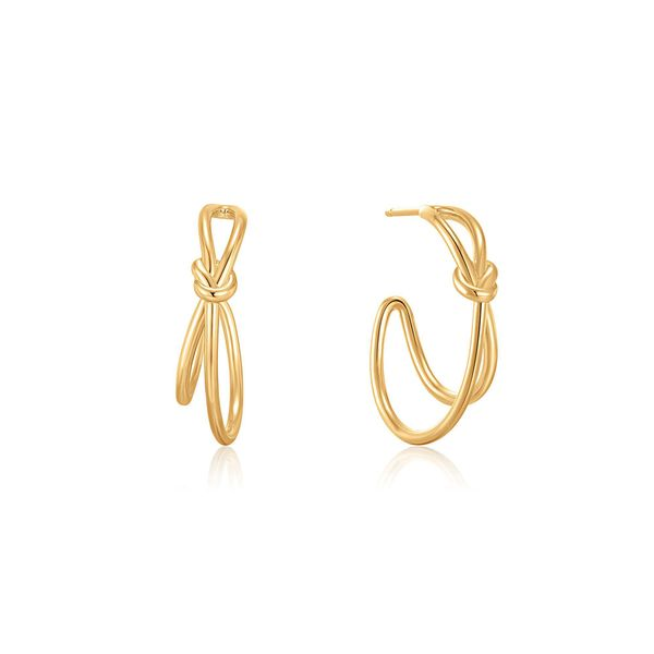 Forget Me Knot Gold Not Stud Hoop Earrings Harmony Jewellers Grimsby, ON