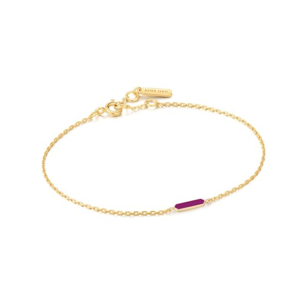 Bright Future Berry Enamel Bar Gold Bracelet Harmony Jewellers Grimsby, ON