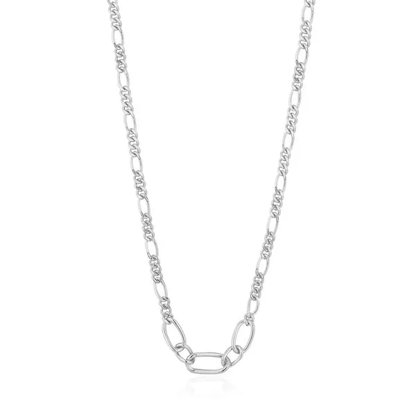 Silver Figaro Chain Necklace Harmony Jewellers Grimsby, ON