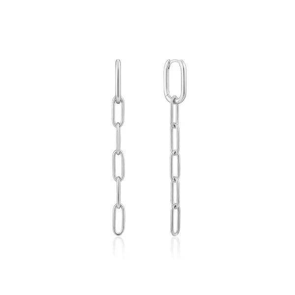 Chain Reaction Cable Link Silver Drop Earrings Harmony Jewellers Grimsby, ON