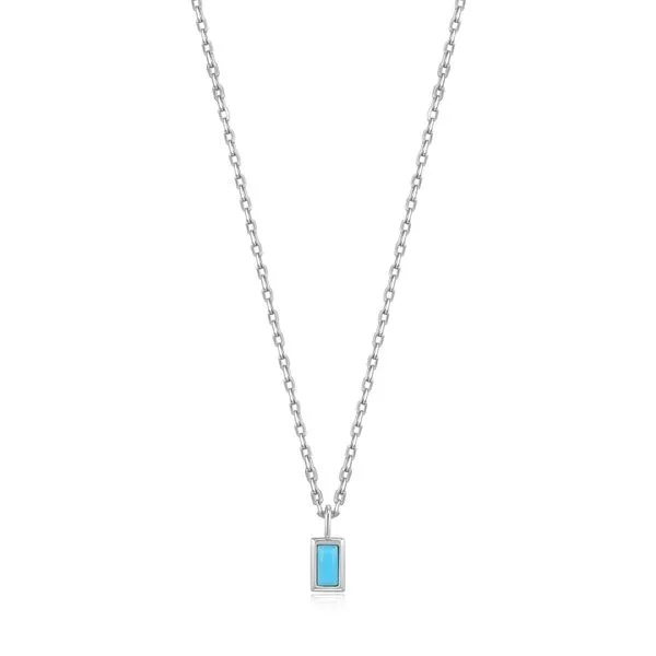 Into the Blue Silver Turquoise Drop Pendant Necklace Harmony Jewellers Grimsby, ON