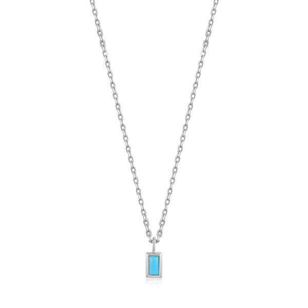 Into the Blue Silver Turquoise Drop Pendant Necklace Harmony Jewellers Grimsby, ON
