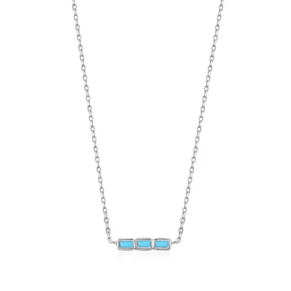 Into the Blue Silver Turquoise Bar Necklace Harmony Jewellers Grimsby, ON