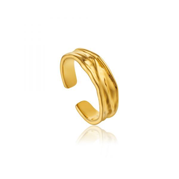 Crush Adjustable Ring Shiny Gold Harmony Jewellers Grimsby, ON
