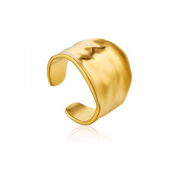 Crush Wide Adjustable Ring Shiny Gold Harmony Jewellers Grimsby, ON