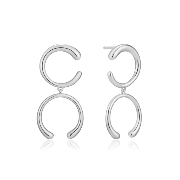 Silver Luxe Double Curve Earrings Harmony Jewellers Grimsby, ON