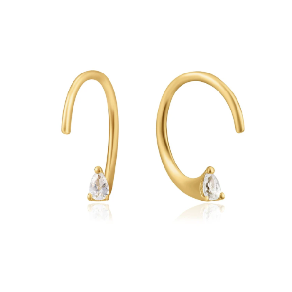 Gold Twist Sparkle Earrings Harmony Jewellers Grimsby, ON