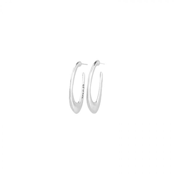 DO YOU ORBIT?  Silver Plated Oval Hoop Earrings Harmony Jewellers Grimsby, ON