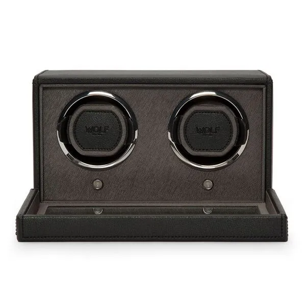 Cub Double Watch Winder with Cover - Black Image 2 Harmony Jewellers Grimsby, ON