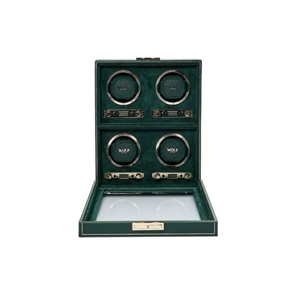 British Racing 4 Piece Watch Winder - Green Image 5 Harmony Jewellers Grimsby, ON