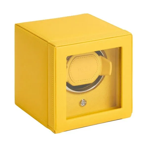 Cub Single Watch Winder With Cover - Yellow Image 2 Harmony Jewellers Grimsby, ON