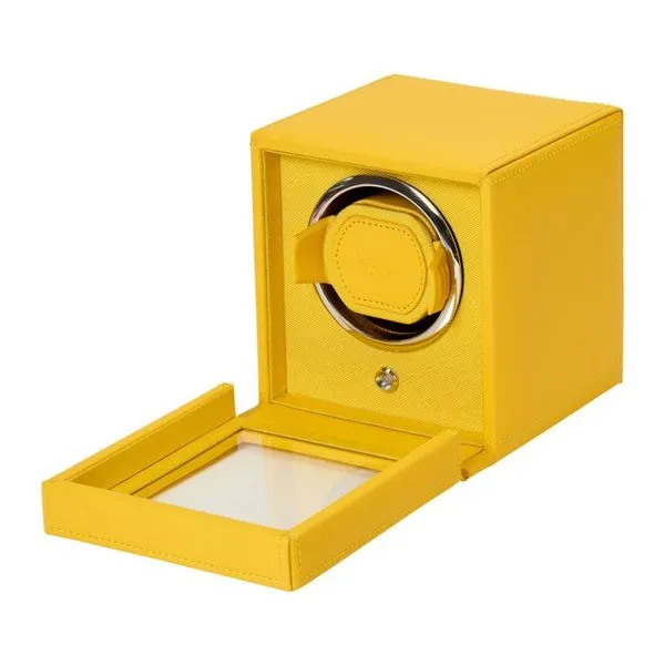 Cub Single Watch Winder With Cover - Yellow Image 4 Harmony Jewellers Grimsby, ON