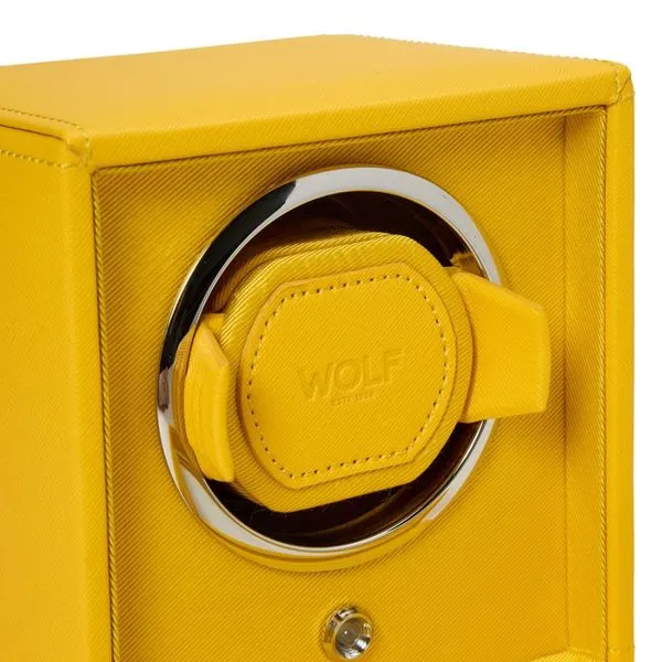Cub Single Watch Winder With Cover - Yellow Image 5 Harmony Jewellers Grimsby, ON