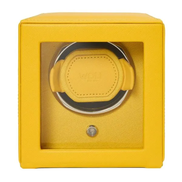 Cub Single Watch Winder With Cover - Yellow Harmony Jewellers Grimsby, ON