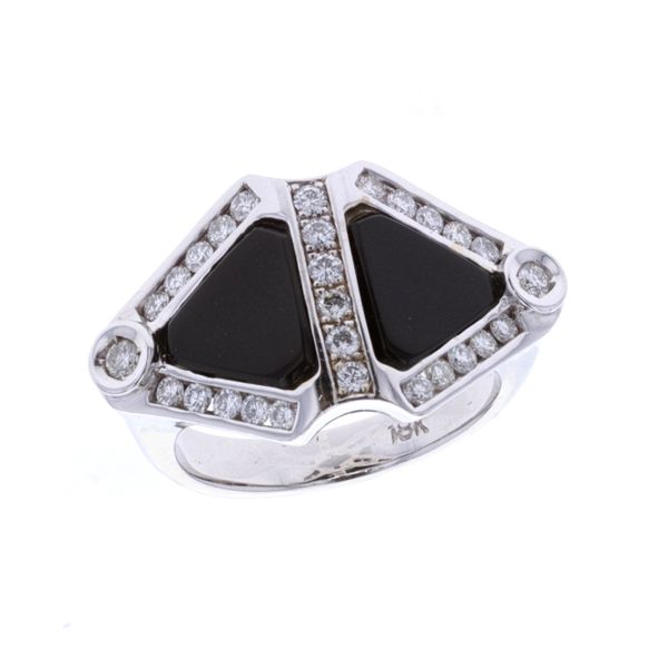 18KT White Gold Onyx and 2.08ctw Diamond Ring Harmony Jewellers Grimsby, ON