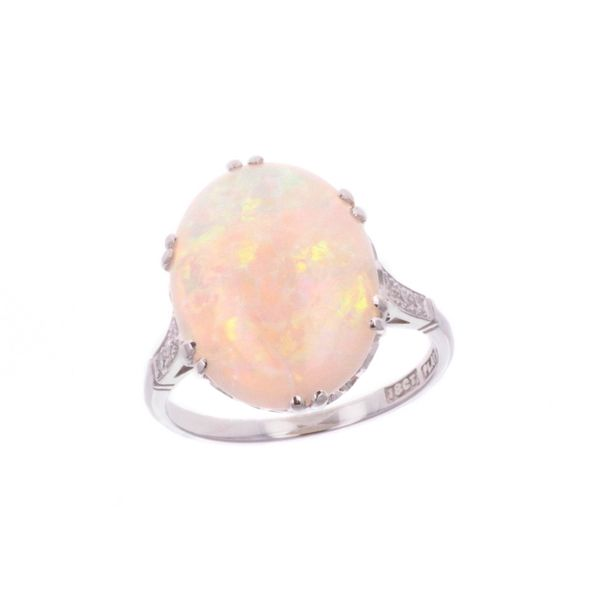 Platinum Opal Diamond Ring Harmony Jewellers Grimsby, ON