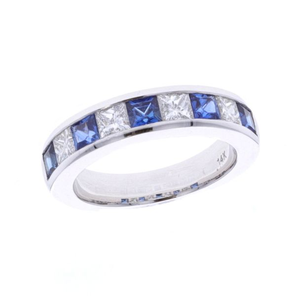 14KT White Gold Natural Blue Sapphire and 1.00ctw Diamond Ring Harmony Jewellers Grimsby, ON