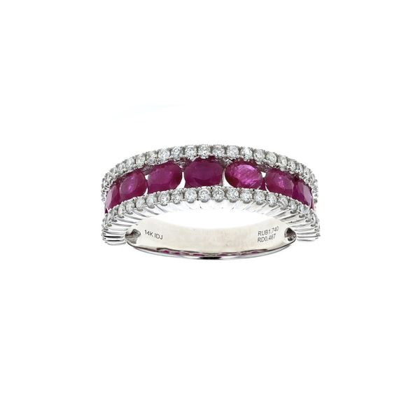 14KT White Gold Natural Ruby and 0.50ctw Diamond Ring Harmony Jewellers Grimsby, ON