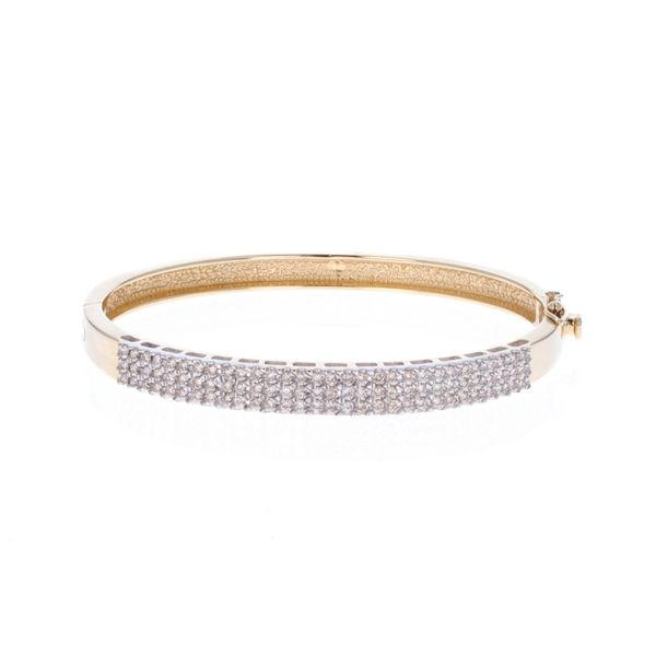 14KT Yellow and White Gold 1.06ctw Diamond Estate Bangle Harmony Jewellers Grimsby, ON