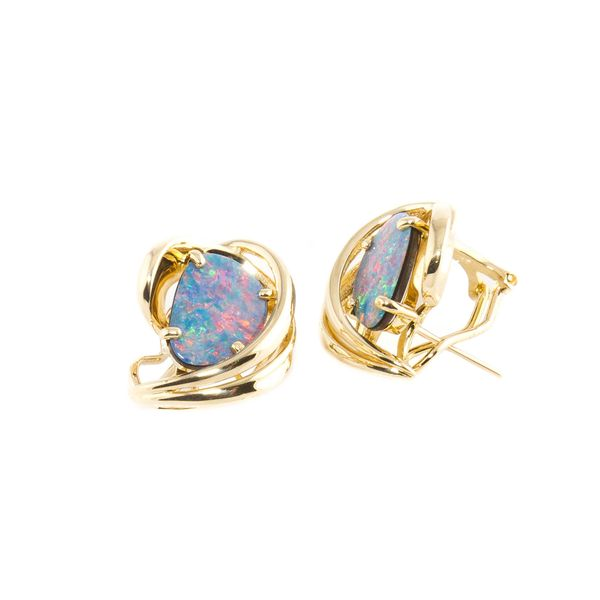 14KT Yellow Gold Opal Earrings Harmony Jewellers Grimsby, ON