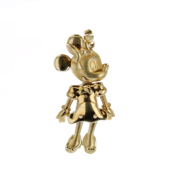 18KT Yellow Gold Minnie Mouse 18
